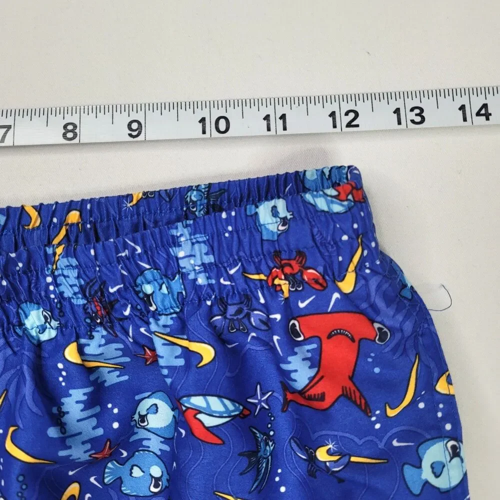 Nike Kids Boys Size XL Blue Hammerhead Shark Swim Shorts